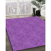 Patterned Dark Orchid Purple Rug in Family Room, pat3273pur