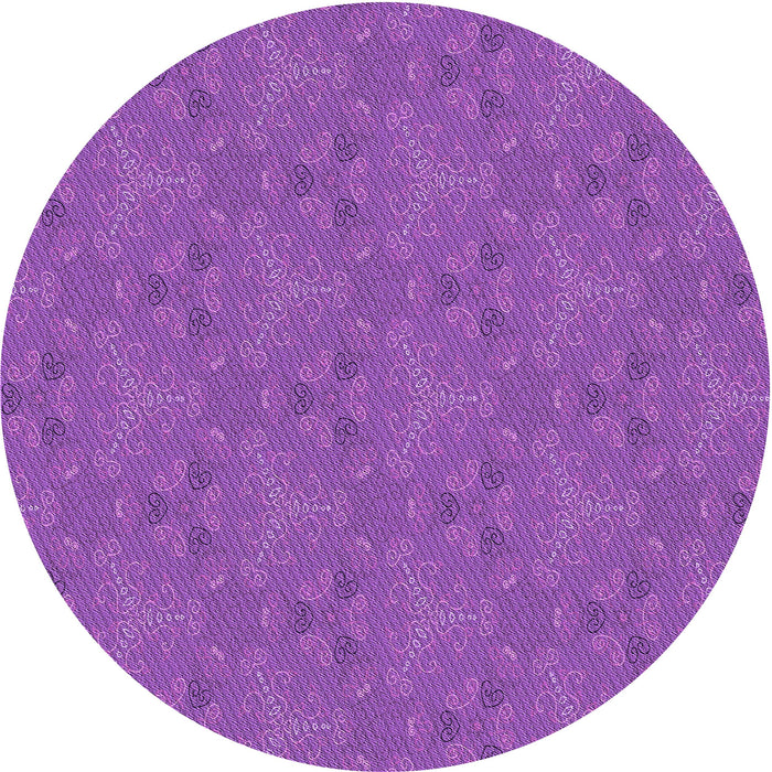 Square Machine Washable Transitional Dark Orchid Purple Rug in a Living Room, wshpat3273pur