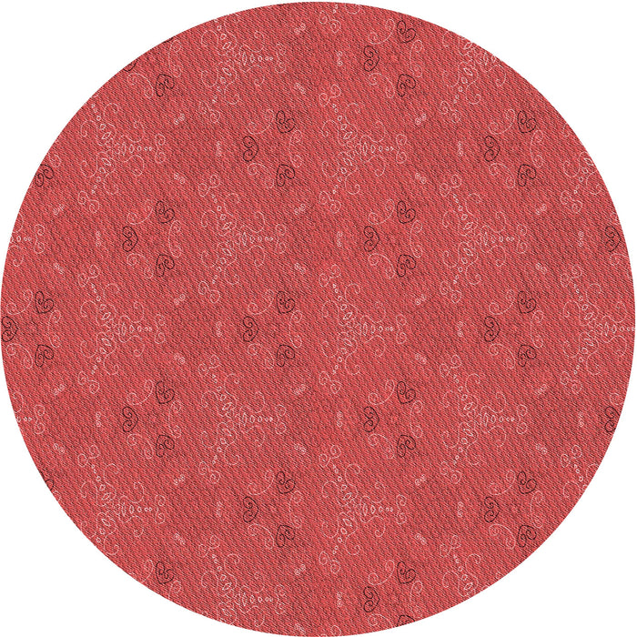 Square Patterned Red Rug, pat3273rd
