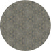 Sideview of Patterned Charcoal Gray Novelty Rug, pat3273