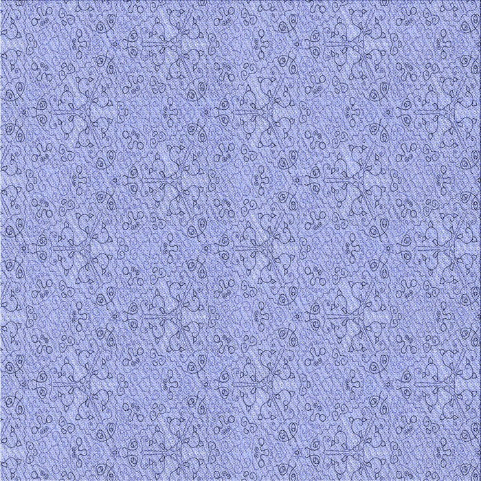 Round Patterned Light Slate Blue Rug, pat3274blu