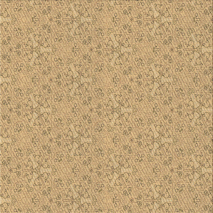 Round Patterned Cinnamon Brown Rug, pat3274brn