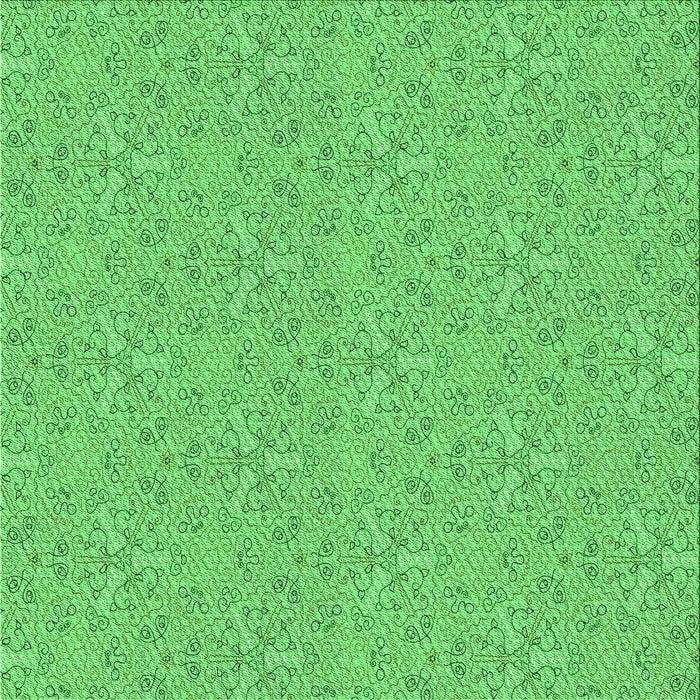 Round Patterned Neon Green Rug, pat3274grn