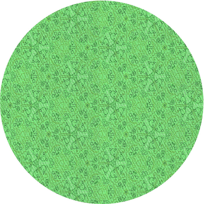 Square Machine Washable Transitional Neon Green Rug in a Living Room, wshpat3274grn