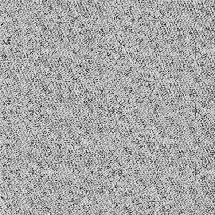 Round Patterned Platinum Silver Gray Rug, pat3274gry