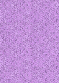 Machine Washable Transitional Purple Rug, wshpat3274pur