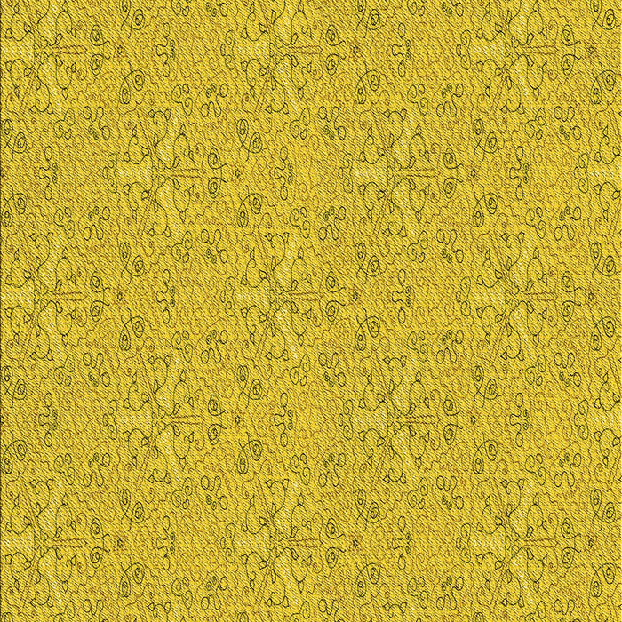 Patterned Golden Yellow Rug, pat3274yw