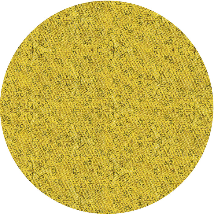 Square Machine Washable Transitional Golden Yellow Rug in a Living Room, wshpat3274yw