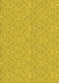 Machine Washable Transitional Golden Yellow Rug, wshpat3274yw