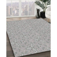 Patterned Gray Novelty Rug, pat3274