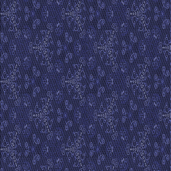 Machine Washable Transitional Night Blue Rug, wshpat3275blu