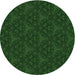 Square Patterned Green Rug, pat3275grn