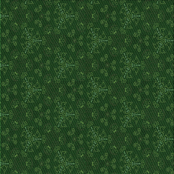 Round Patterned Green Rug, pat3275grn