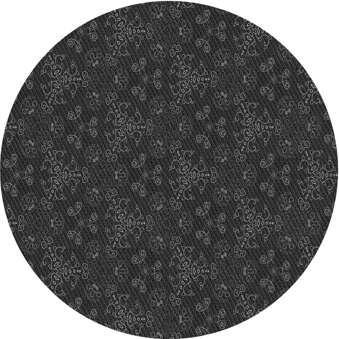 Square Patterned Midnight Gray Rug, pat3275gry