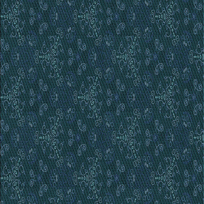 Patterned Teal Green Rug, pat3275lblu