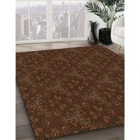 Patterned Saddle Brown Rug, pat3275org