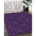 Machine Washable Transitional Dark Purple Rug in a Family Room, wshpat3275pur