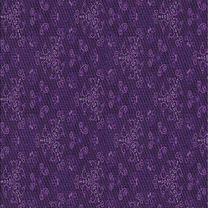 Machine Washable Transitional Dark Purple Rug, wshpat3275pur
