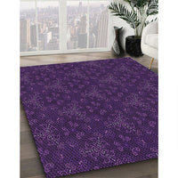 Patterned Dark Purple Rug, pat3275pur