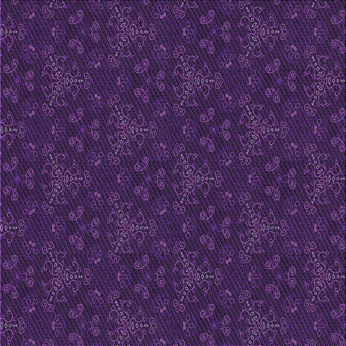 Round Patterned Dark Purple Rug, pat3275pur