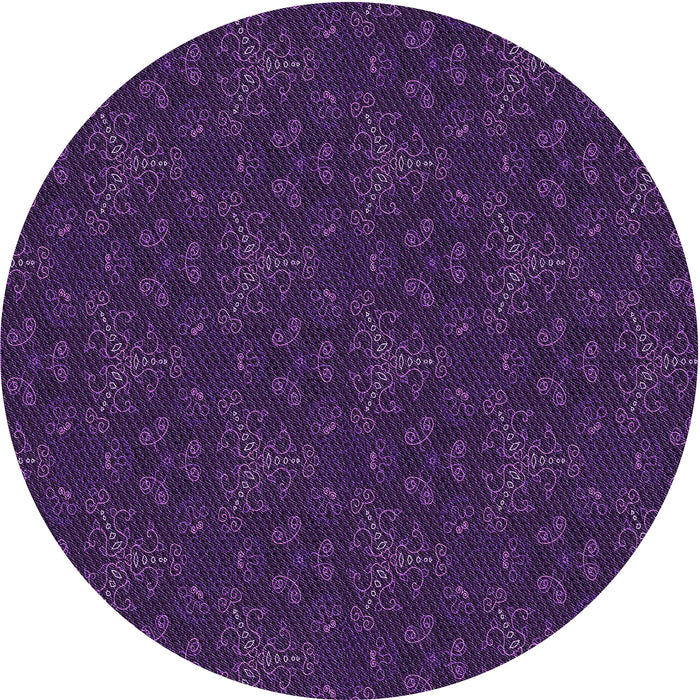Square Machine Washable Transitional Dark Purple Rug in a Living Room, wshpat3275pur