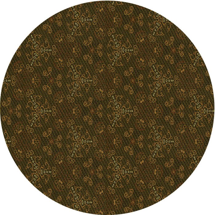 Square Machine Washable Transitional Dark Bronze Brown Rug in a Living Room, wshpat3275yw