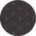 Sideview of Patterned Black Novelty Rug, pat3275