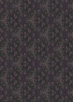 Patterned Black Novelty Rug, pat3275