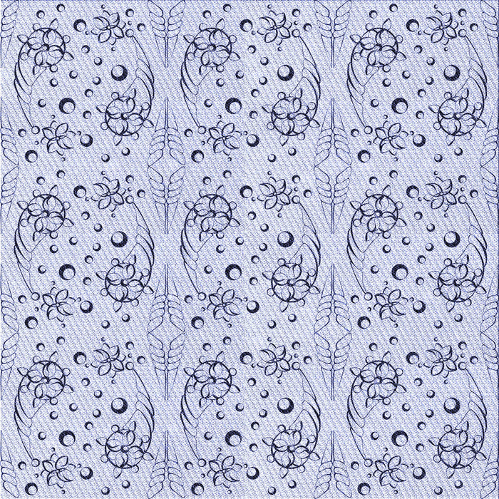 Round Machine Washable Transitional Lavender Blue Rug, wshpat3276blu