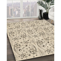 Patterned Moccasin Beige Rug, pat3276brn