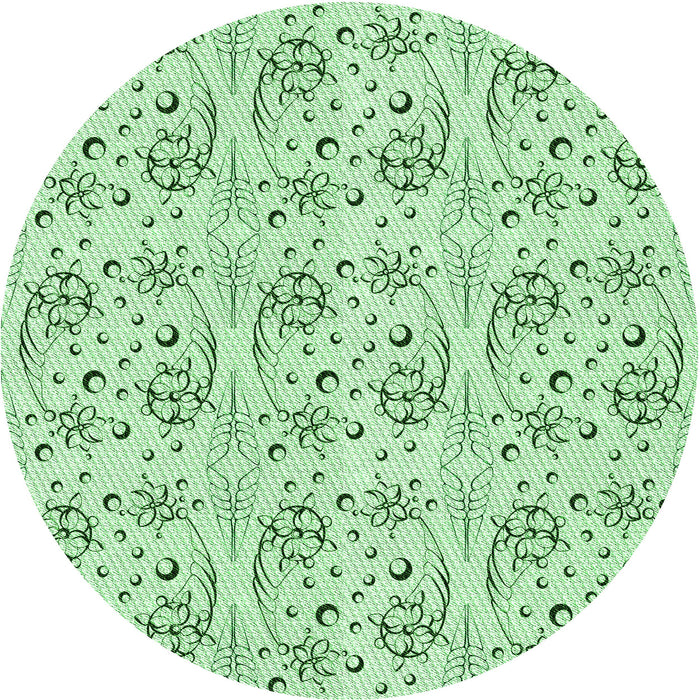 Square Patterned Mint Green Rug, pat3276grn