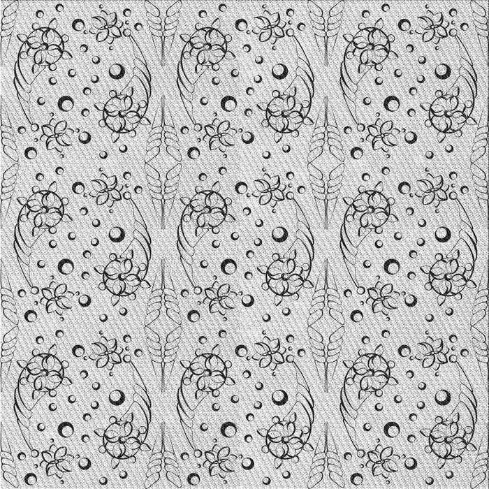 Round Patterned Platinum Gray Rug, pat3276gry