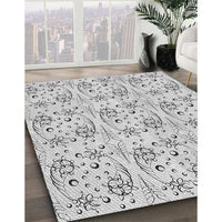 Patterned Platinum Gray Rug, pat3276gry