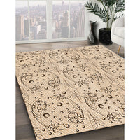 Patterned Bronze Brown Rug, pat3276org