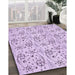 Machine Washable Transitional Lilac Purple Rug in a Family Room, wshpat3276pur