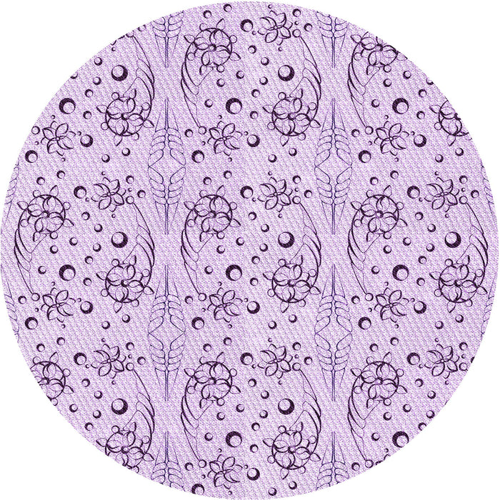 Square Machine Washable Transitional Lilac Purple Rug in a Living Room, wshpat3276pur