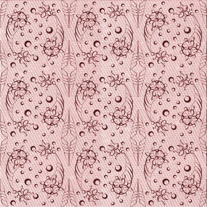 Round Machine Washable Transitional Pink Rug, wshpat3276rd