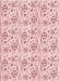 Machine Washable Transitional Pink Rug, wshpat3276rd