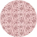 Square Patterned Pink Rug, pat3276rd