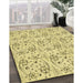 Machine Washable Transitional Sun Yellow Rug in a Family Room, wshpat3276yw