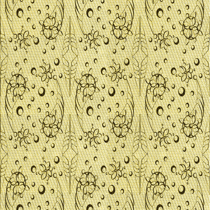 Patterned Sun Yellow Rug, pat3276yw