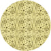 Square Machine Washable Transitional Sun Yellow Rug in a Living Room, wshpat3276yw