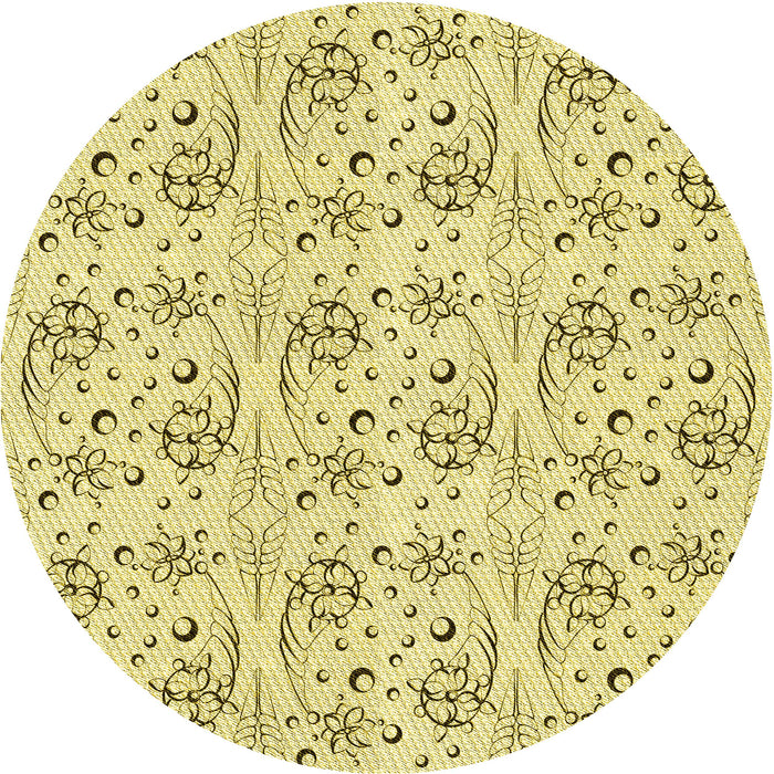 Square Patterned Sun Yellow Rug, pat3276yw