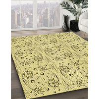 Patterned Sun Yellow Rug, pat3276yw