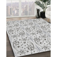 Patterned Gray Novelty Rug, pat3276