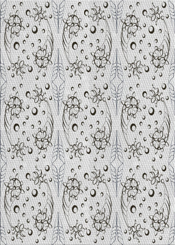 Patterned Gray Novelty Rug, pat3276
