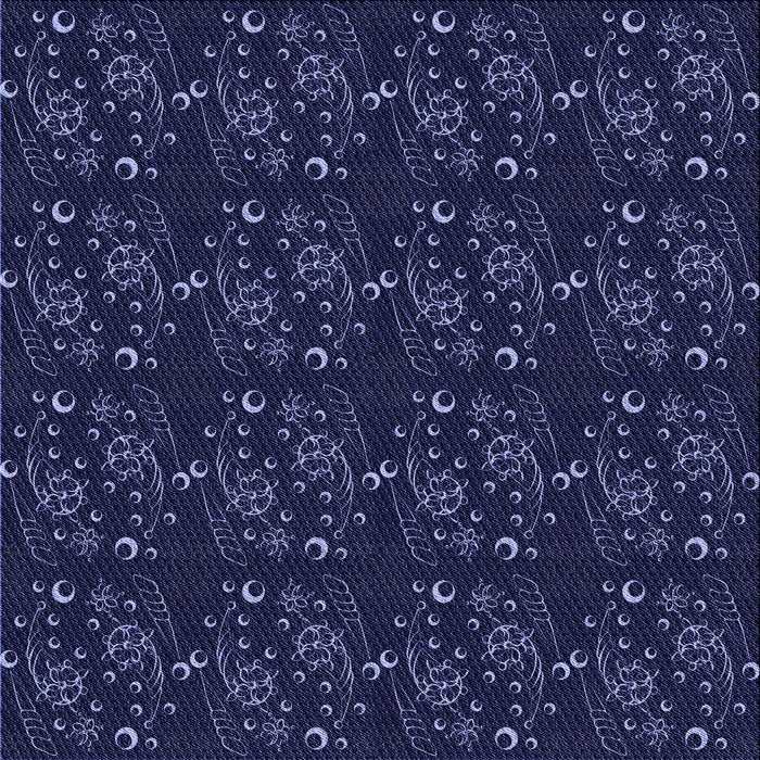 Round Patterned Deep Periwinkle Purple Rug, pat3277blu