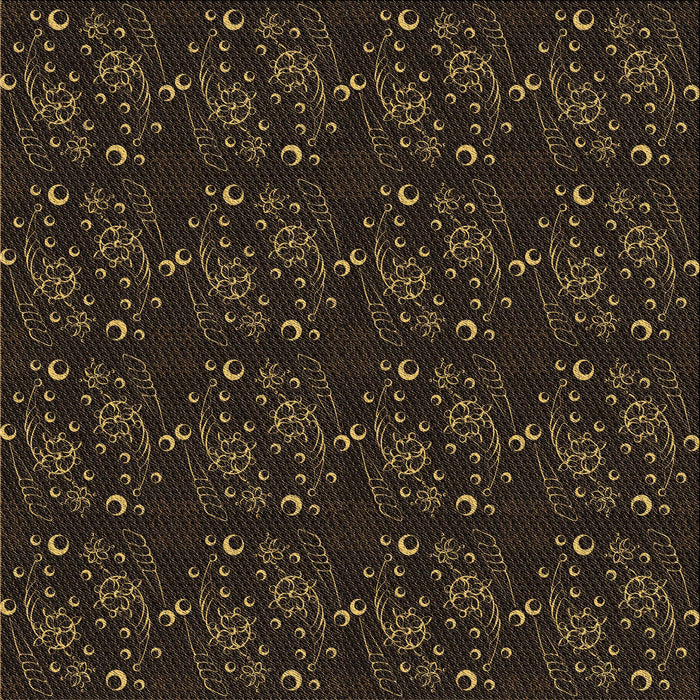 Round Patterned Red Brown Rug, pat3277brn