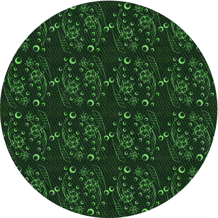 Square Patterned Green Rug, pat3277grn