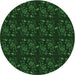 Square Patterned Green Rug, pat3277grn